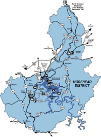 Cave Run Lake Kentucky - Lake Map