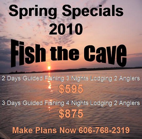 Cave Run Lake Muskie Fishing Guide Service and Lodging